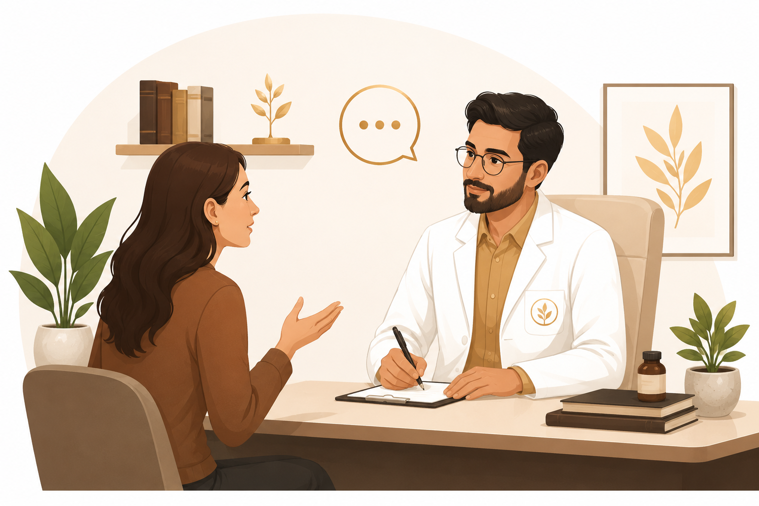 Dr. Akshay Bhoir consulting a patient at Omkar Clinic